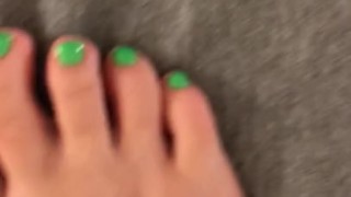 Kiara Skye’s St. Patrick’s Day Pedicure Foot Fetish Tease