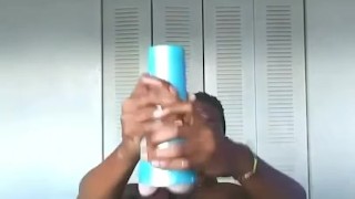 Black Stud Fucking The Cum out fleshlight