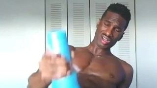 Black Stud Fucking The Cum out fleshlight
