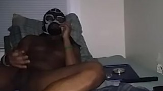 Cumming in my raiders mask