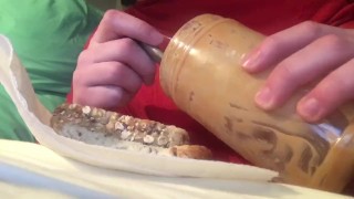 Nasty Cumslut, Peanut Butter CEI!! Mistress Laughs "Now make a Sandwich"
