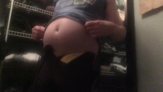 Trying on my Old Clothes. Barely or doesn't fit! Belly Fetish