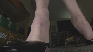 Unaware Giantess Wearing Squeaky Heels