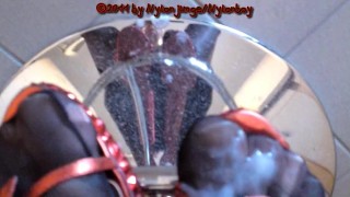 Sperma auf Halterlosen Strümpfen