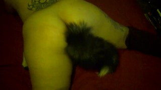 Watch me twerk with tail anal plug
