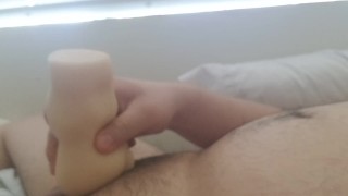 Using a Pocket Pussy to Jerk Off My Small Cock