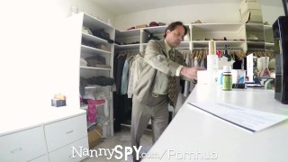 NannySpy Big tits nanny Amia Miley caught