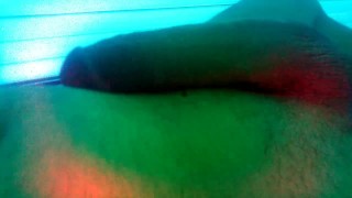 Justa9er Playing Around In Tanning Bed with My Big White Cock