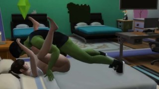 hulk with japanese bbw sims 4
