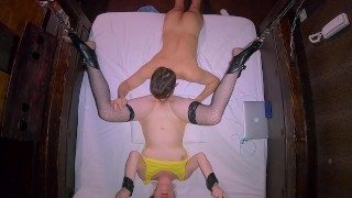 Ginger Caught Masturbating to Friend Vid | Chained and Fucked till Creampie