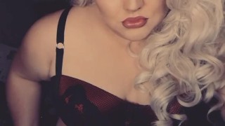 Cute cheeky blonde BBW tease