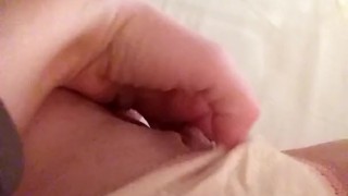 Incredibly wet pussy. Soaking panties and moans. Teen girlfriend
