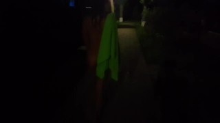 Walk on the street without panties