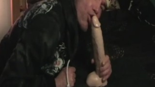 10x5inch cum splatter sloppy dildo sucking