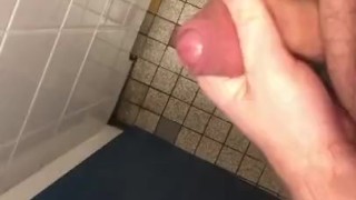 Naked in public toilet
