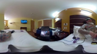 VR Inked Daddy Bear Solo - Cock massage, Prostate massage and Piss