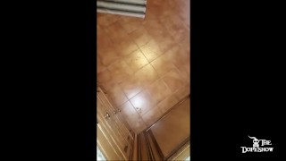 Teen girl squirt on floor