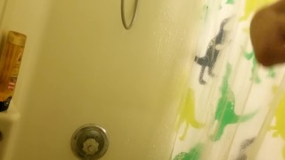 Stroking Dick in Shower - Thick Cumshot
