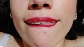 Facial on makeup! Cleaning it up and swallow