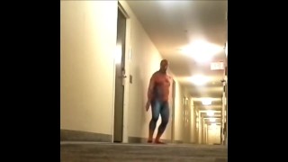 spider cums in hotel hall