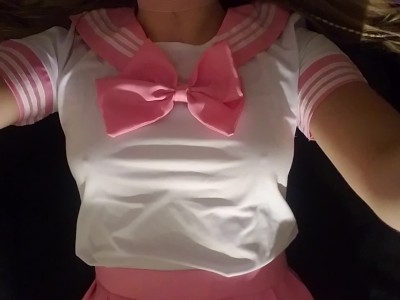 Cutesy girl plays with her new toy