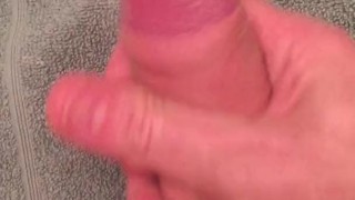 Stroking my shiny head onto a towel