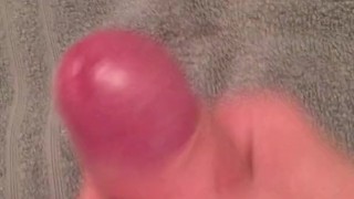 Stroking my shiny head onto a towel