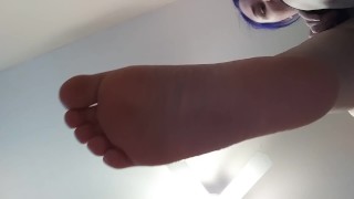 Clean my toes slave or I'll step on you
