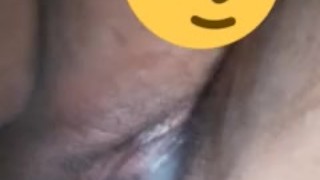 Making my pussy creamy wet by myself