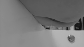 little wet pussy piss in bathroom - Close up pissing