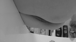 little wet pussy piss in bathroom - Close up pissing