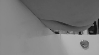 little wet pussy piss in bathroom - Close up pissing