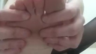 Striptease and foot fetish tease