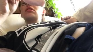 Chubby girl sucks on popsicle