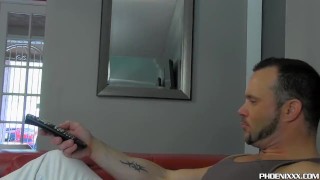 Skinny red haired twink pounding muscular homos tight butt