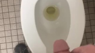 Horny Worker Can’t Help Himself and Masturbates While Peeing at Work