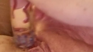 Playing with my glass dildo