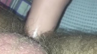 Hairy Bottom Boy Teases with 8 Inch Dildo