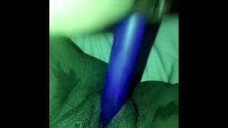 Black slut making her pussy squirt