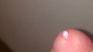 Slow motion hard white cock huge cum