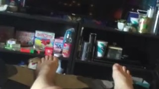 Young twink plays with his cock