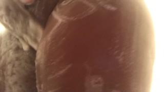 Thigh ass babe shower play