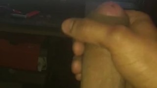 Materbating HARD COCK to some porno using mobile device!