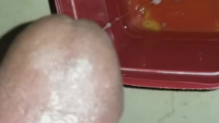Cumming in bucket of piss after edging for hours