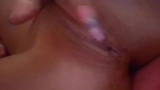amazingly hot blonde in robe fingers wet pussy