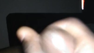Stroking my BBC huge cumshot