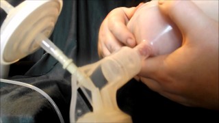 Midday Pump Session. Lactation Porn, ANR Adult Nursing Relationship.