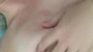 Just a girl playing with her tits