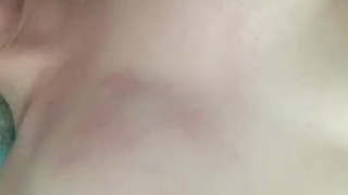 Just a girl playing with her tits