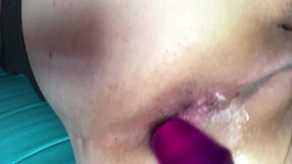 Latina Anal with toy.